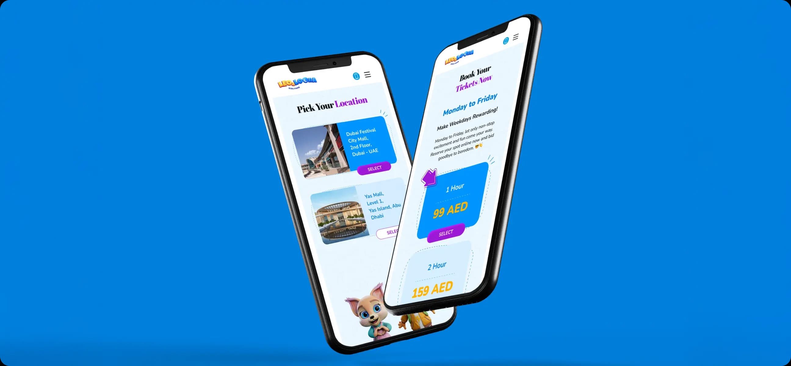 Leo & Loona mobile booking experience